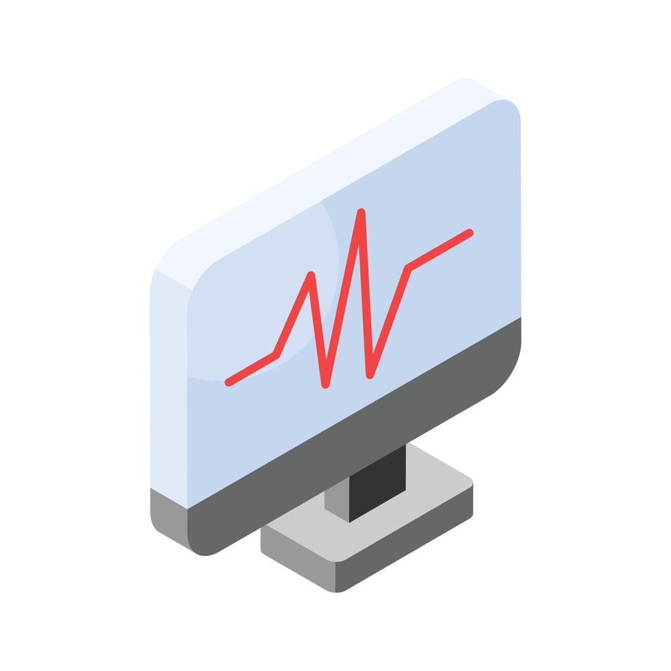 agarrar isto surpreendente ícone do saúde monitoramento, vetor do eletrocardiograma dentro moderno estilo