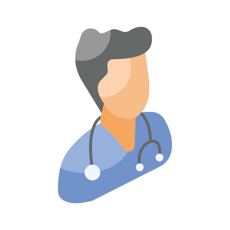 uma profissional avatar do médico ícone vetor na moda Projeto médico médico