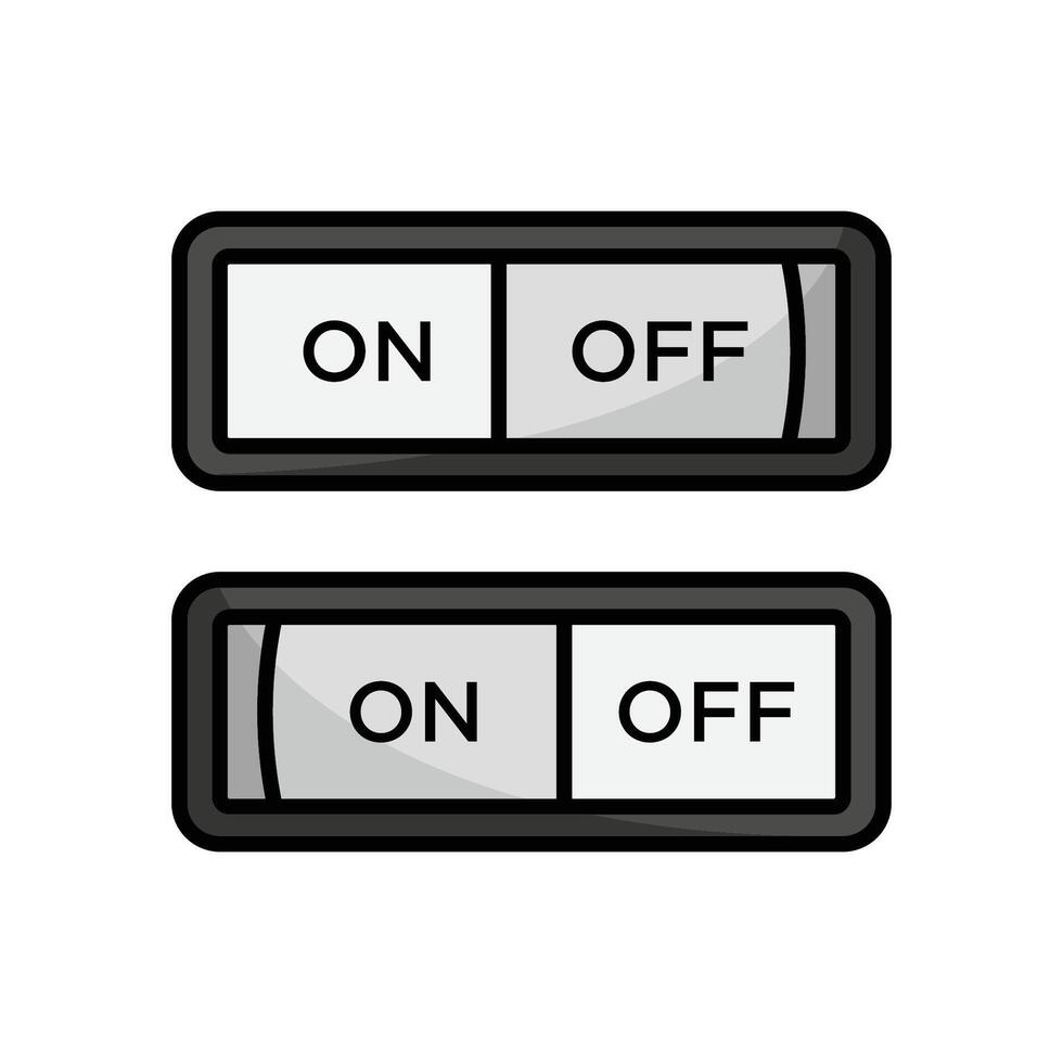 interruptor botão ícone vetor Projeto modelo dentro branco fundo