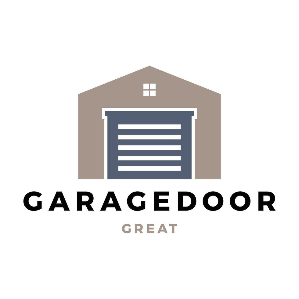 garagem porta ícone logotipo Projeto modelo vetor