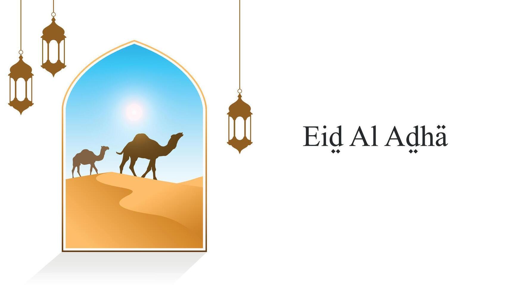 ilustração vetor gráfico do eid al adha perfeito para fundo Projeto