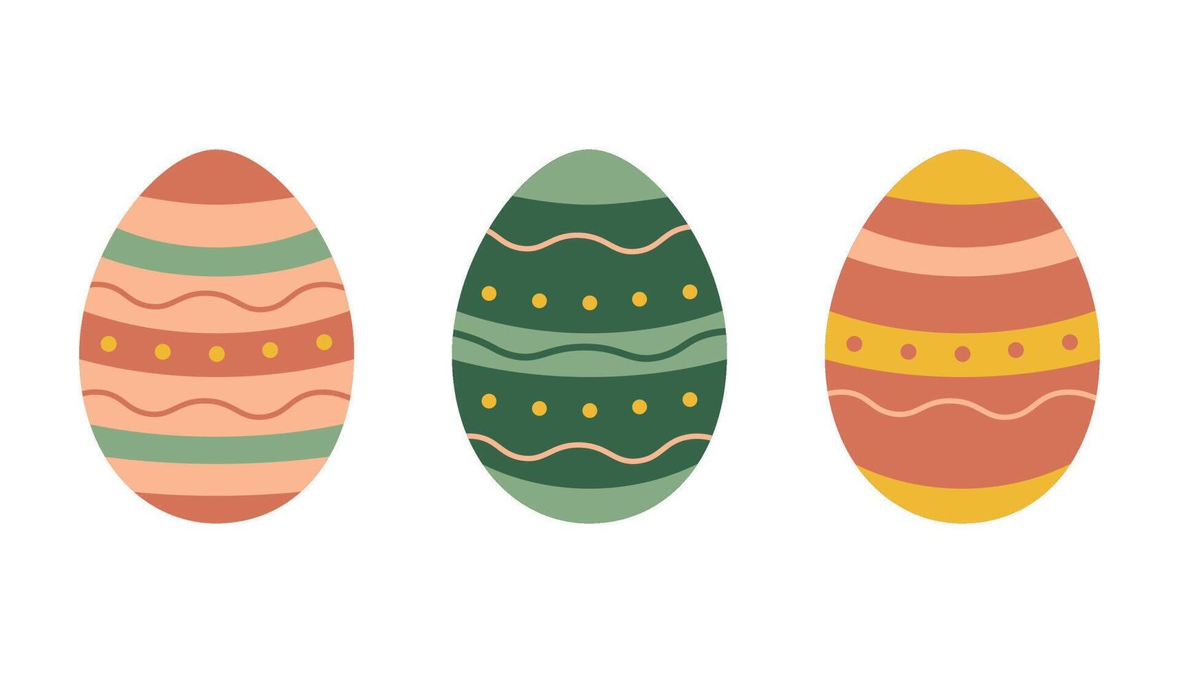 Páscoa ovos definir. vetor isolado ilustração. decorativo elementos para embalagem, fundo, impressão