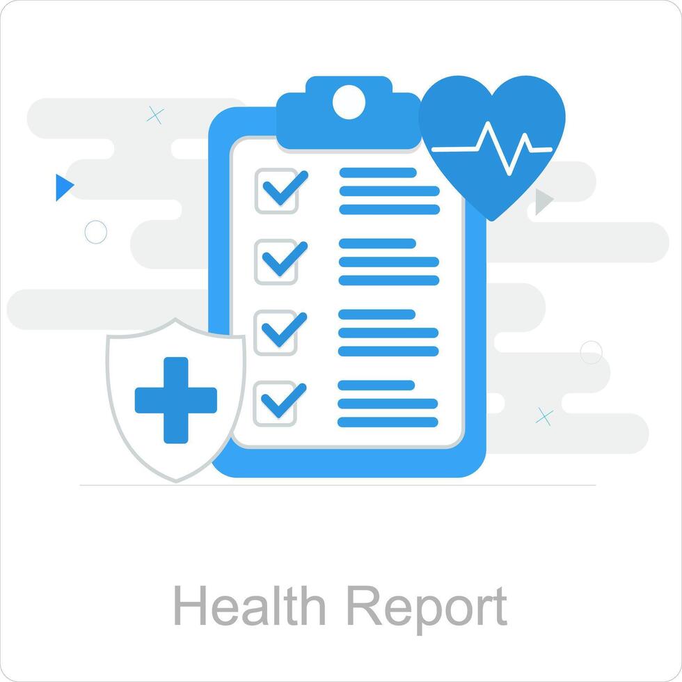 saúde relatório e gráfico ícone conceito vetor