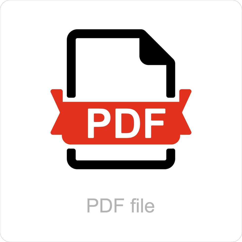 pdf Arquivo e pdf ícone conceito vetor