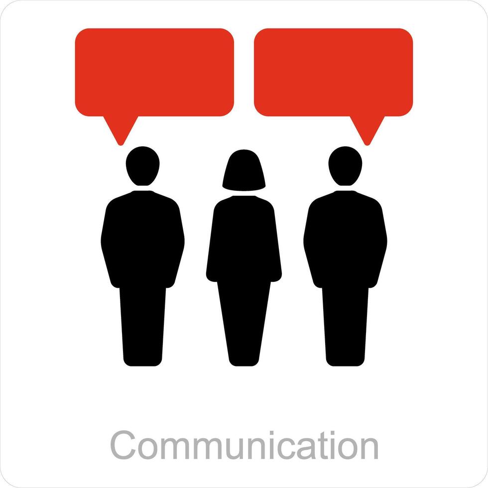 comunicação e grupo ícone conceito vetor