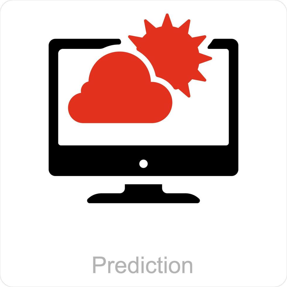 predição e previsão ícone conceito vetor