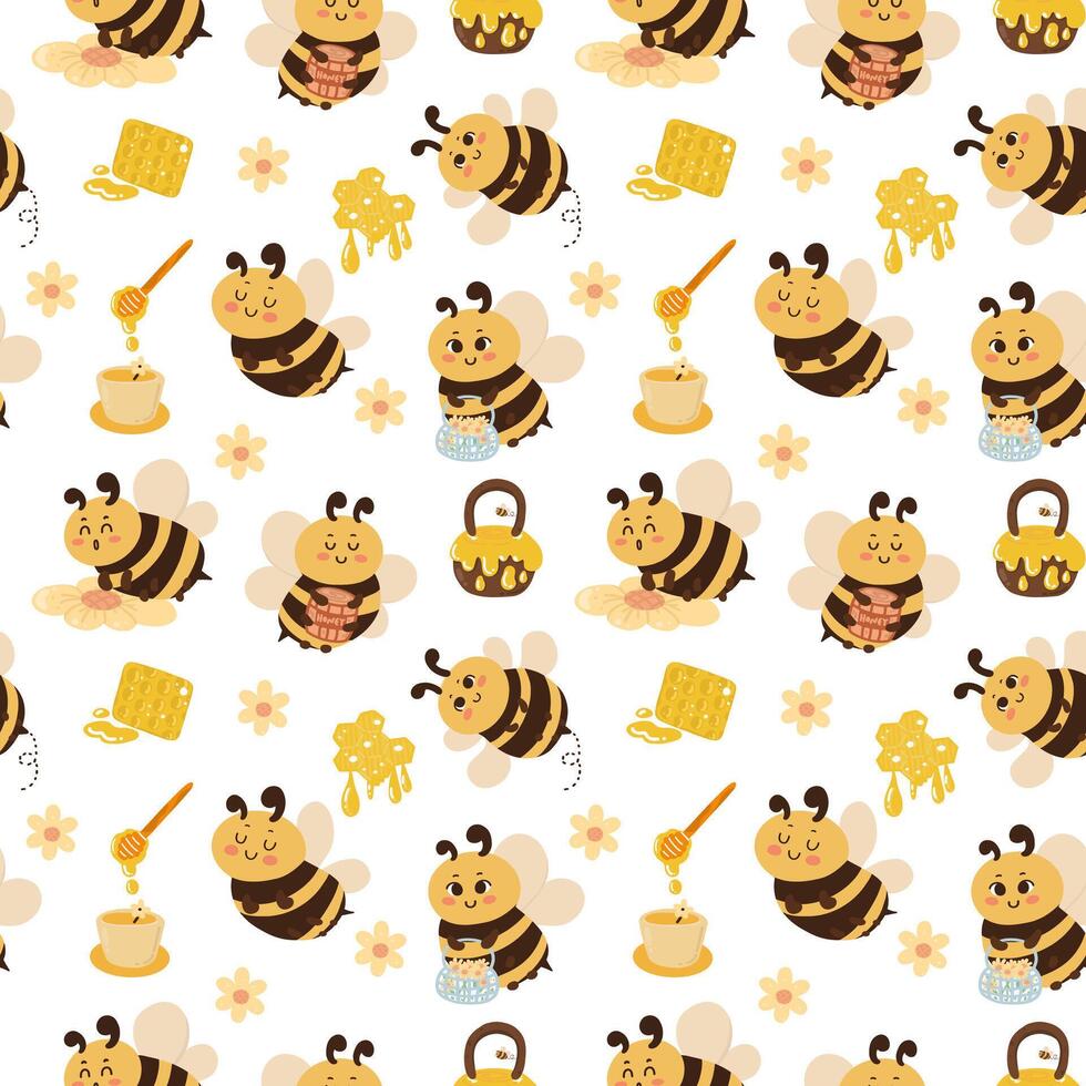 querida abelha desenho animado padronizar desatado vetor