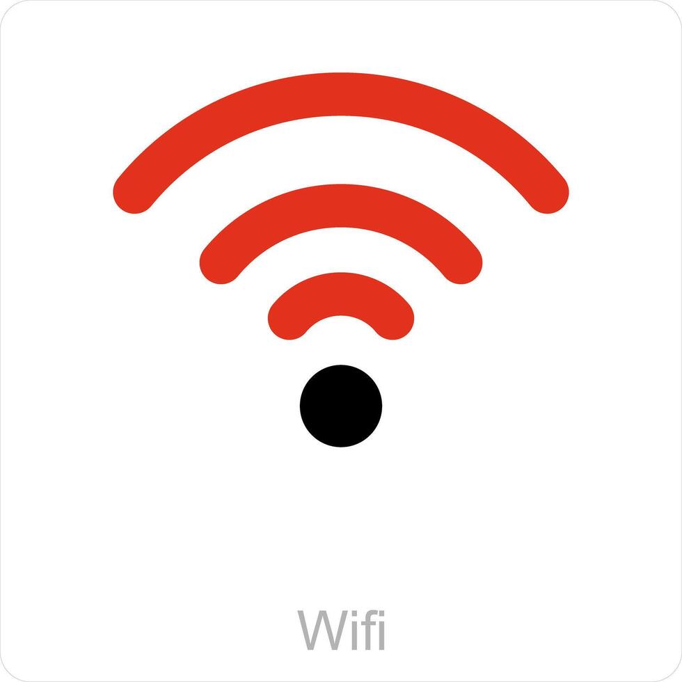 Wi-fi e sinal ícone conceito vetor