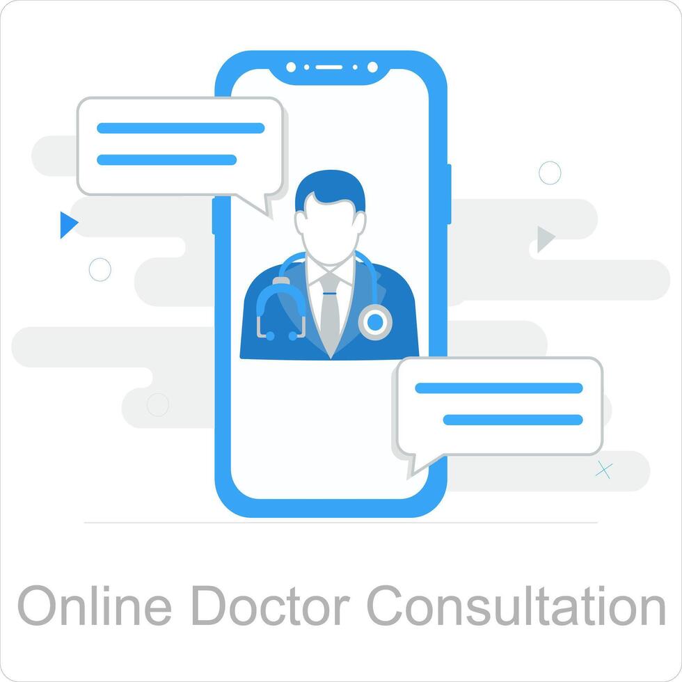 conectados médico consulta e saúde Cuidado ícone conceito vetor