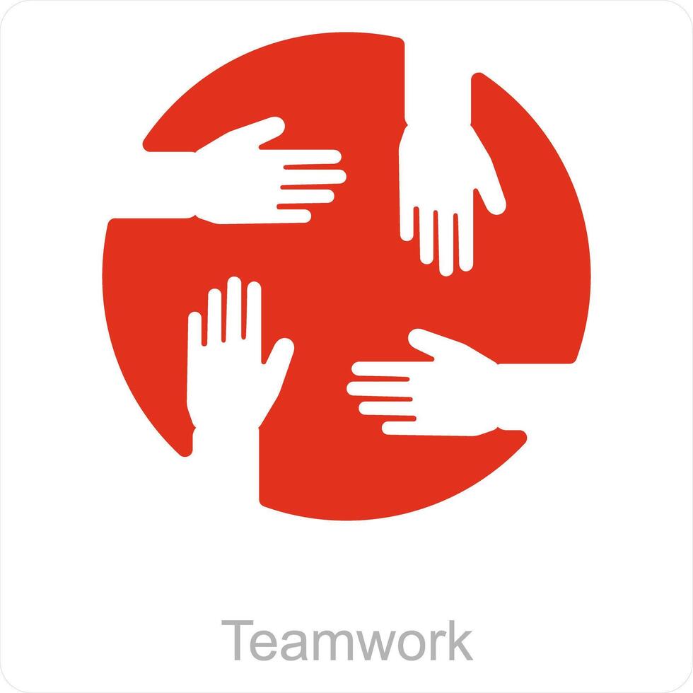 trabalho em equipe e equipe ícone conceito vetor