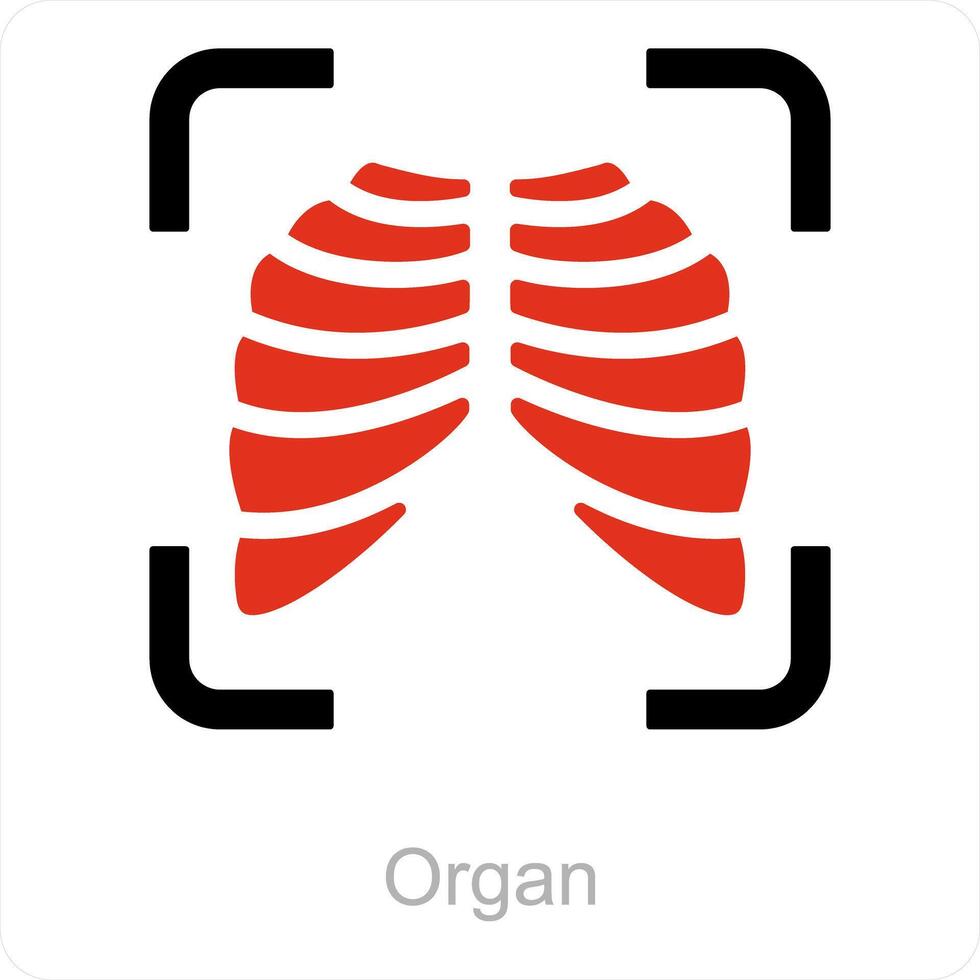 órgão e humano ícone conceito vetor