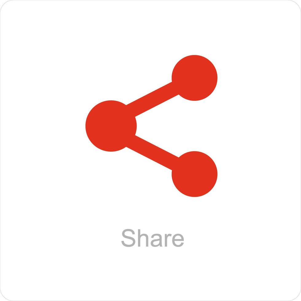 compartilhar e conexão ícone conceito vetor