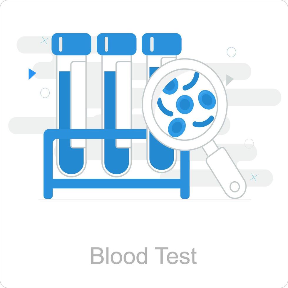 sangue teste e teste ícone conceito vetor