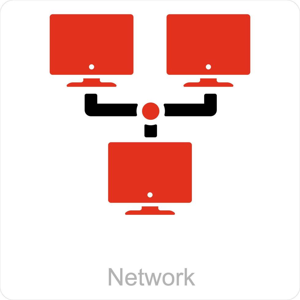 rede e ligação ícone conceito vetor