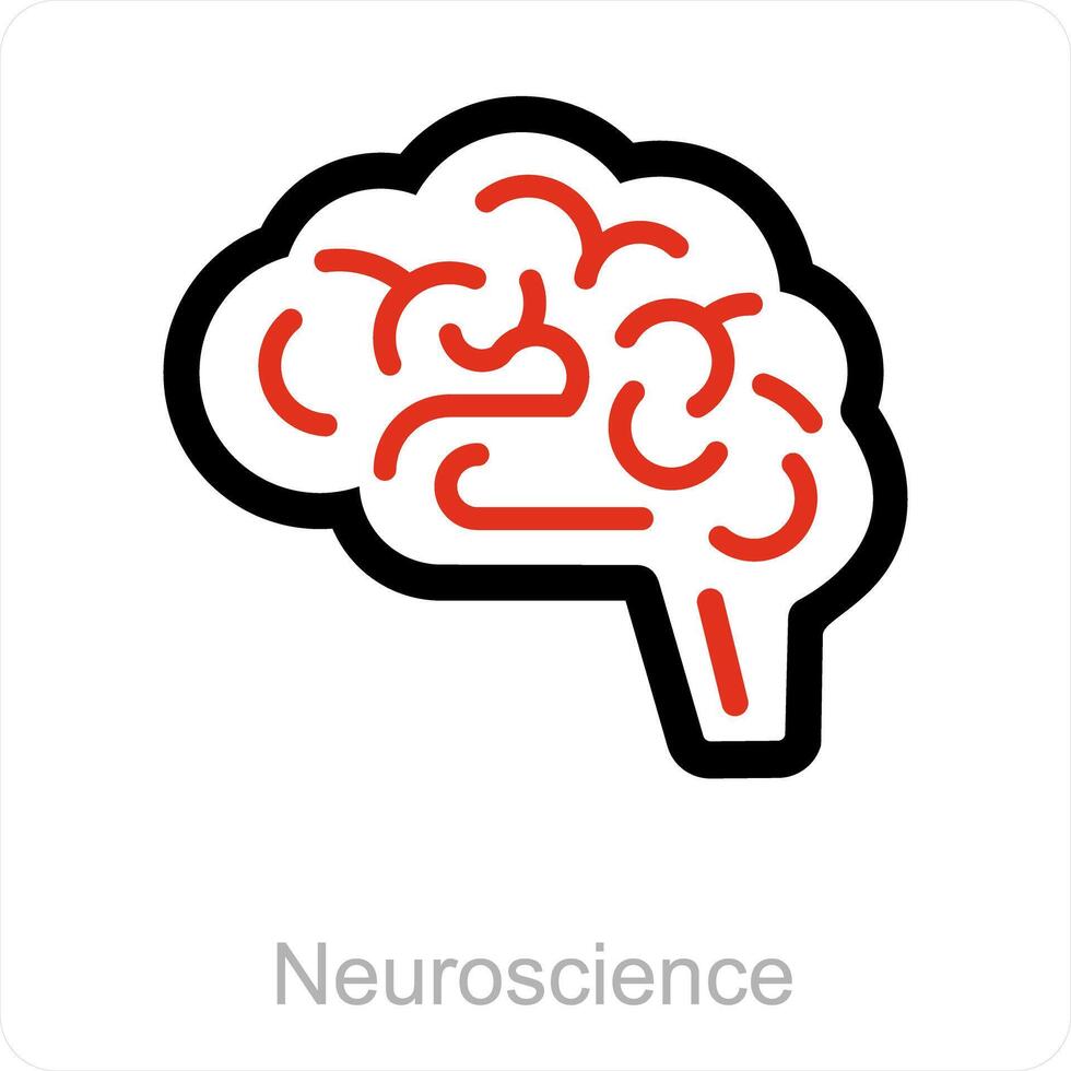 neurociência e mente ícone conceito vetor