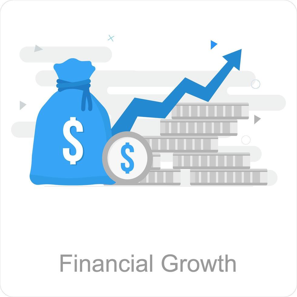 financeiro crescimento e dados ícone conceito vetor