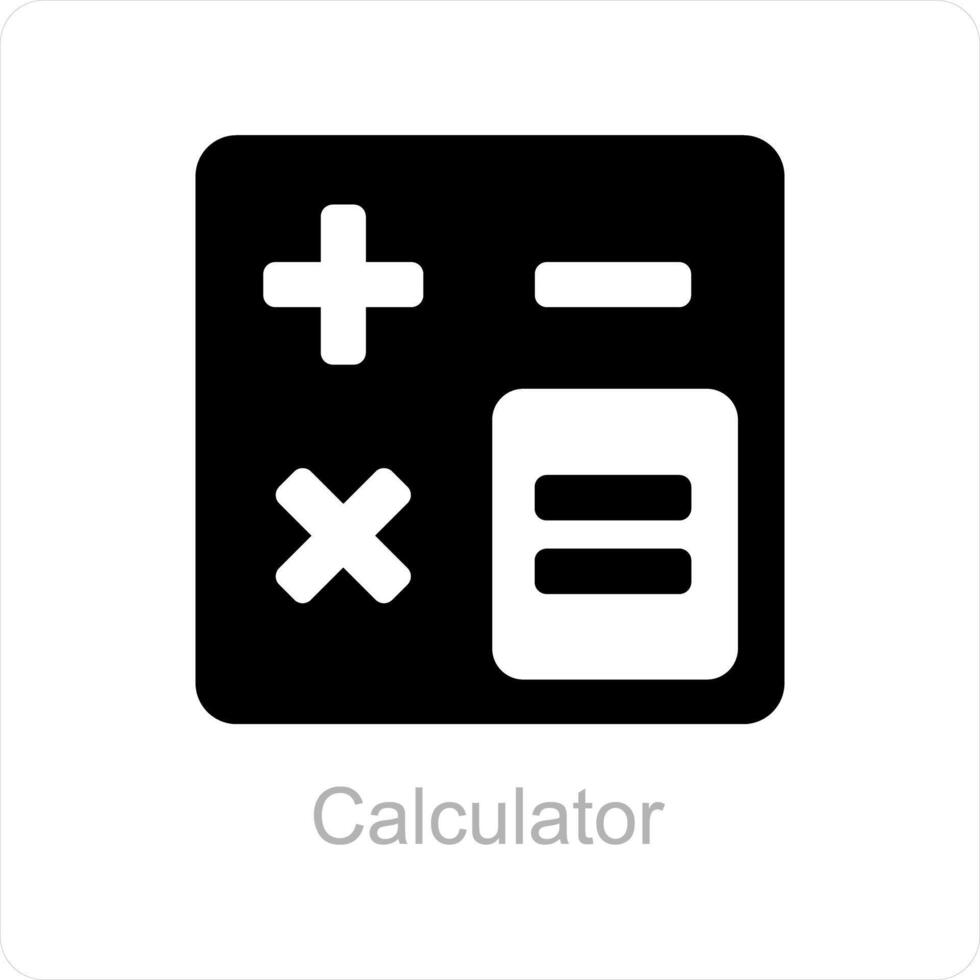 calculadora e finança ícone conceito vetor