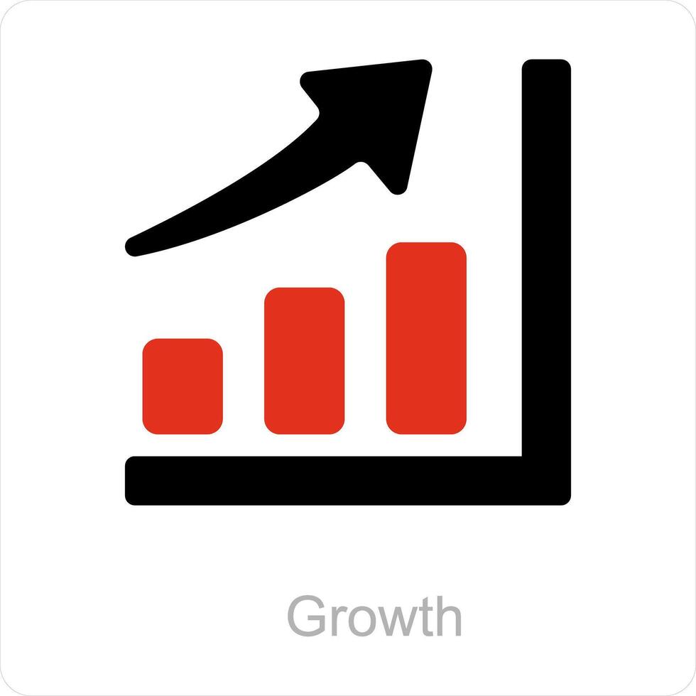 crescimento e diagrama ícone conceito vetor
