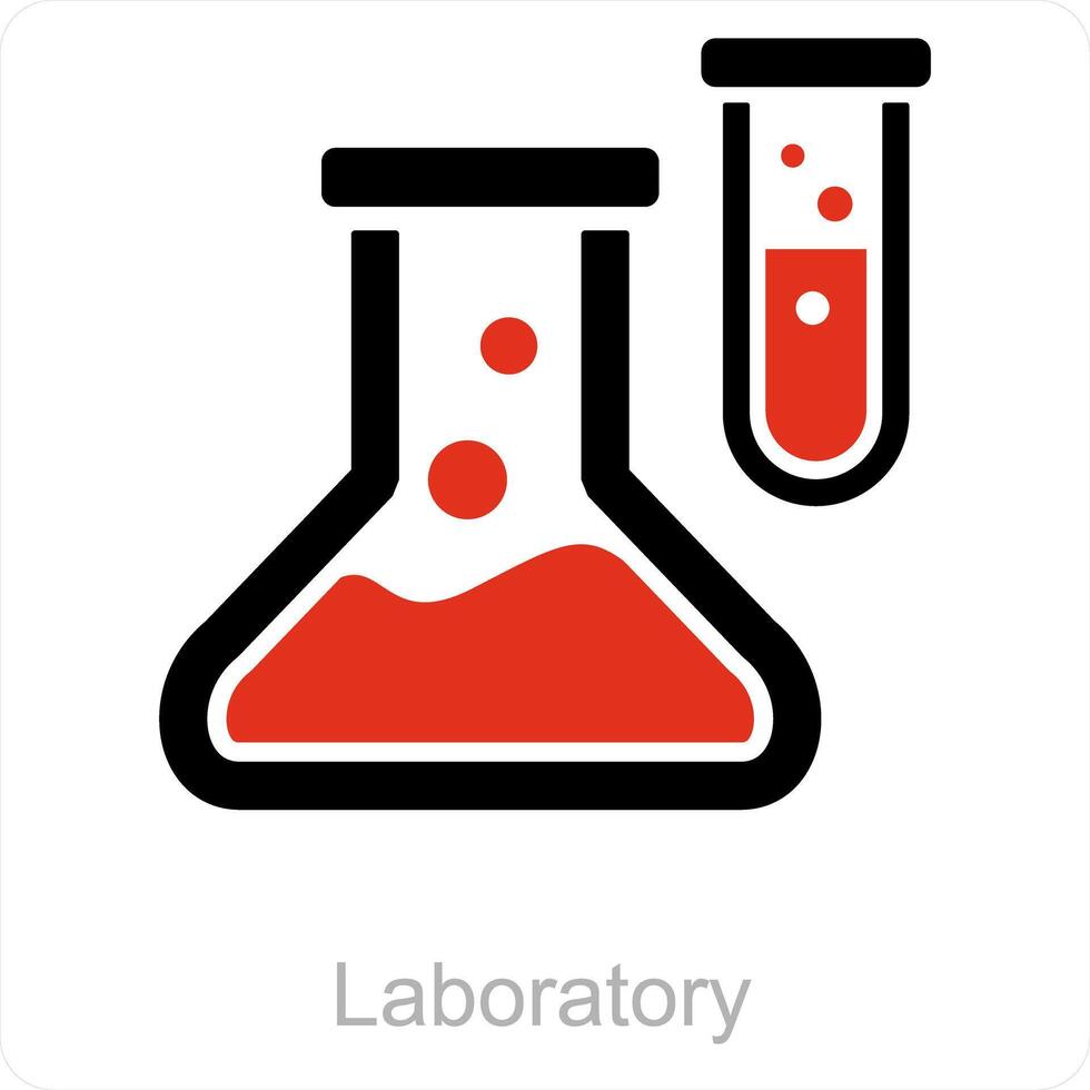 laboratório e laboratório ícone conceito vetor