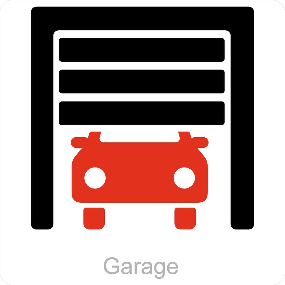 garagem e Entrega ícone conceito vetor