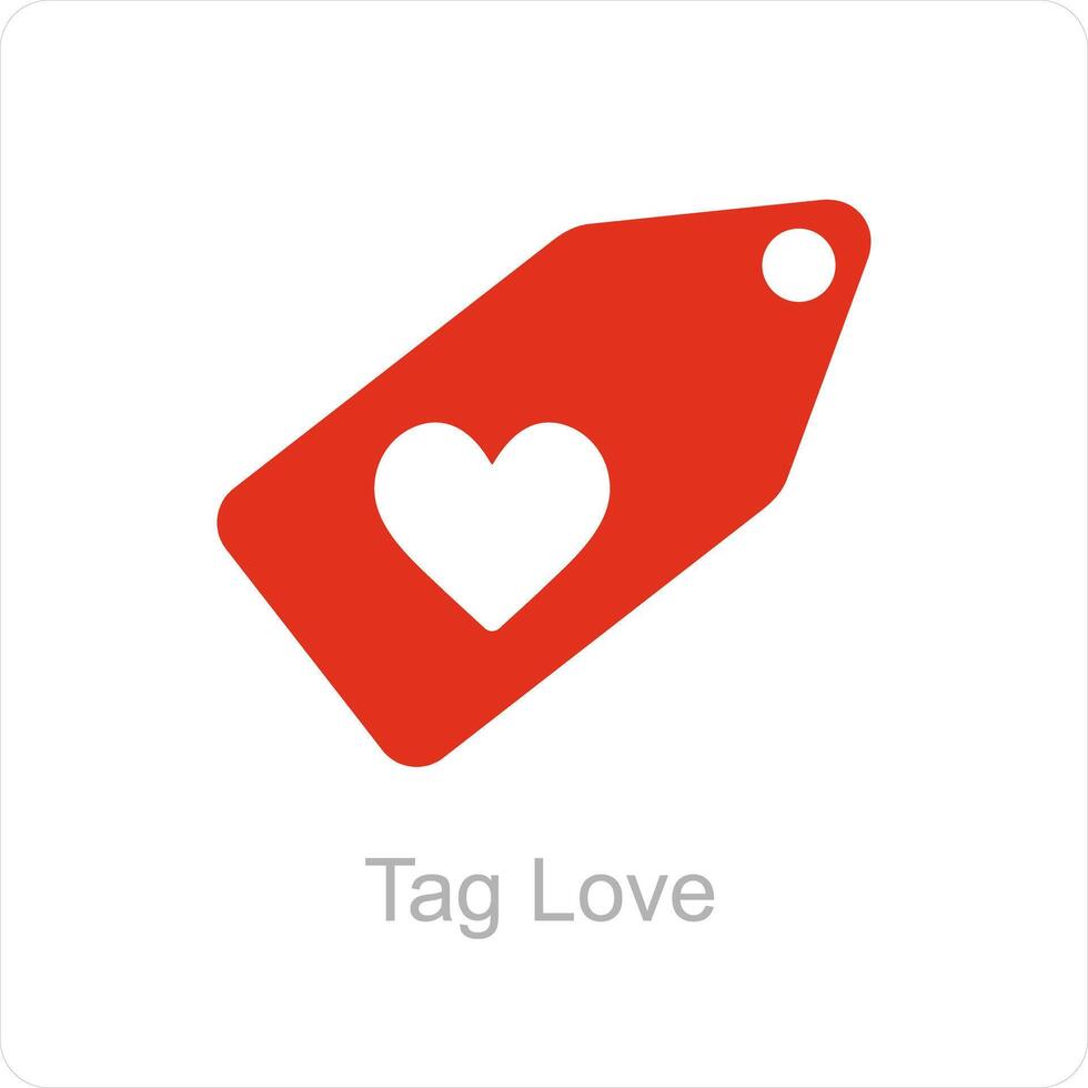 tag amor e mensagem ícone conceito vetor