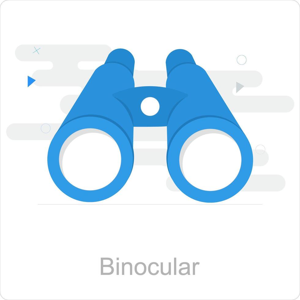 binocular e ampliação ícone conceito vetor