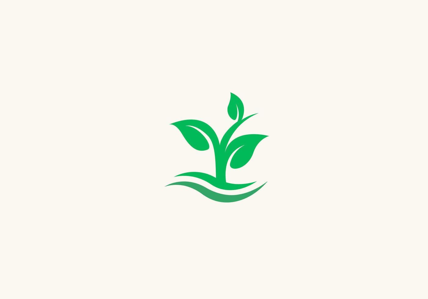 logotipo ecologia folha e jardinagem, natureza logotipo verde, simples moderno minimalista. editável Arquivo vetor