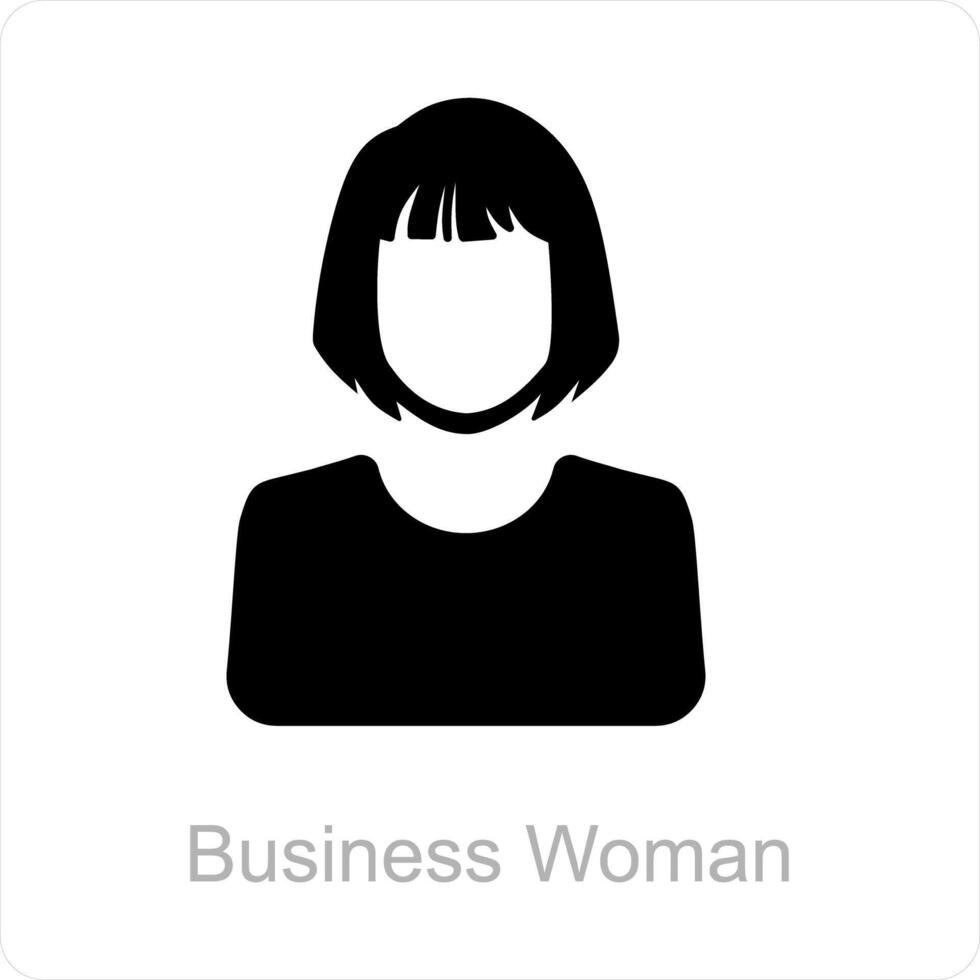 o negócio mulheres e gestão ícone conceito vetor