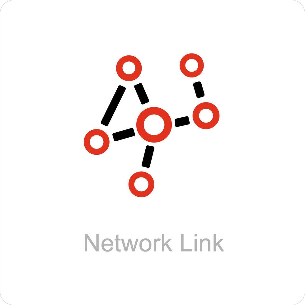 rede ligação e conexão ícone conceito vetor