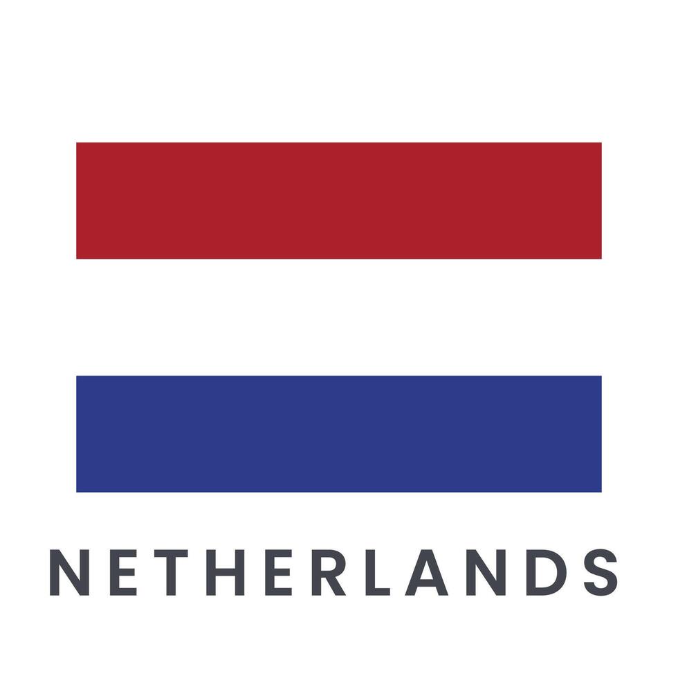 vetor do Países Baixos bandeira isolado em branco fundo.