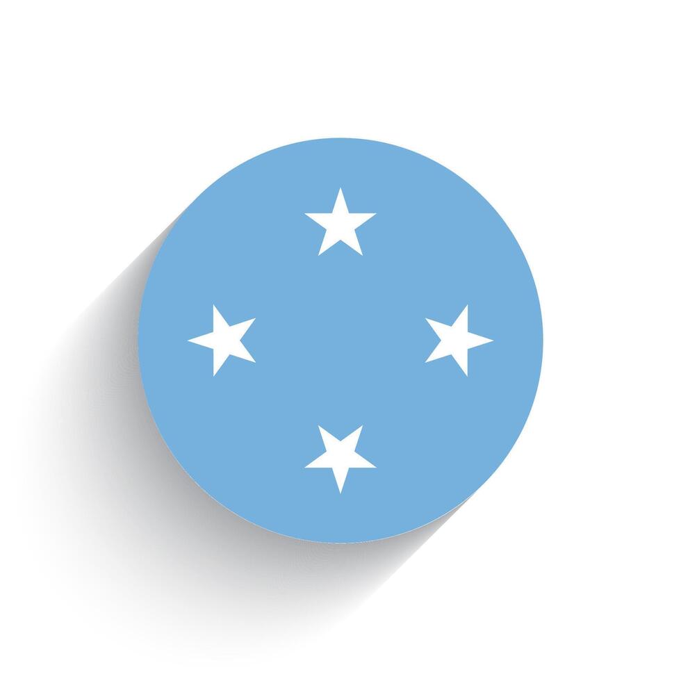 nacional bandeira do Micronésia ícone vetor ilustração isolado em branco fundo.