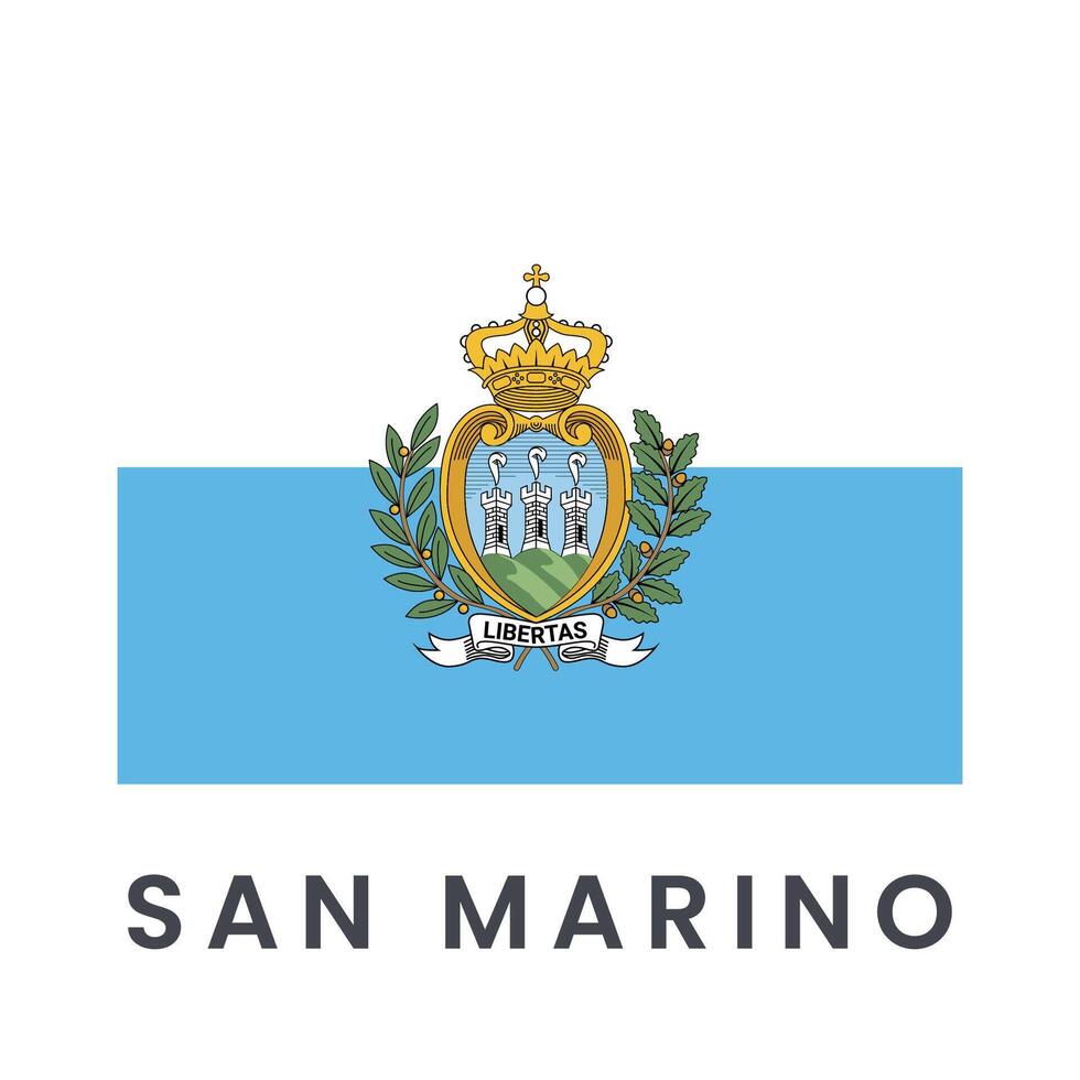 bandeira do san marino isolado em branco fundo. vetor