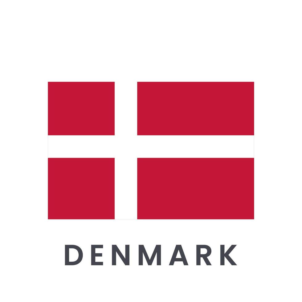 a nacional bandeira do Dinamarca isolado em branco fundo. vetor