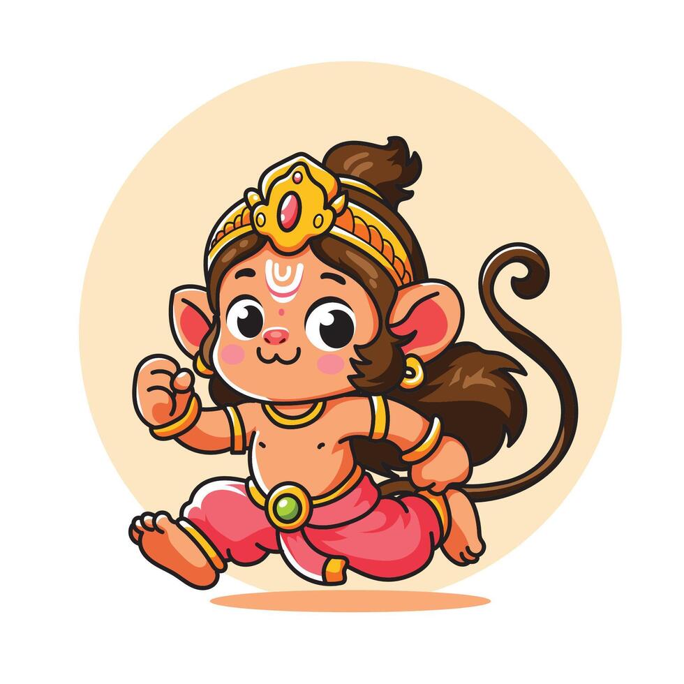 fofa vetor Projeto ilustração do Hanuman Jayanti