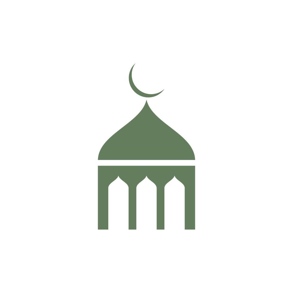 mesquita islâmico logotipo ícone Ramadhan kareem vetor modelo