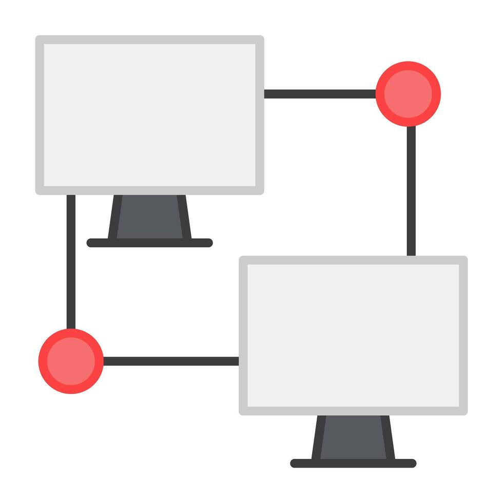 computador conexões denotando conceito do conectado dispositivos vetor