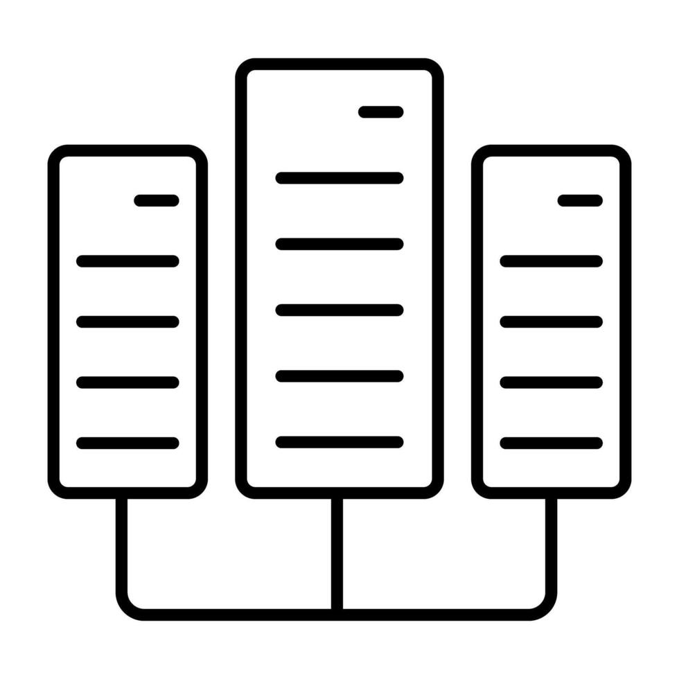 moderno Projeto ícone do rede servidor prateleira vetor