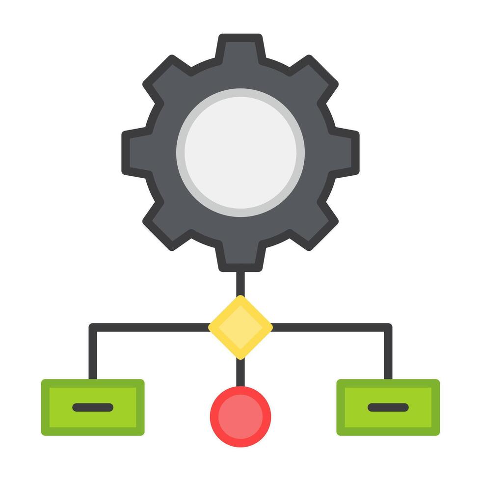 moderno estilo ícone do rede configuração vetor