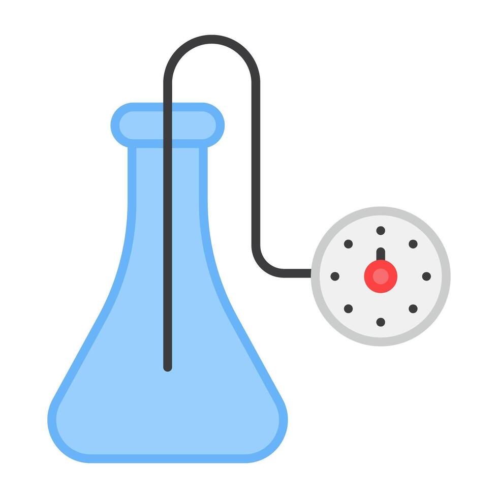 na moda plano ícone do químico medição, químico peso vetor