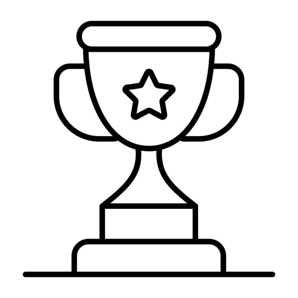 uma Prêmio baixar ícone do Estrela troféu, realização conceito vetor