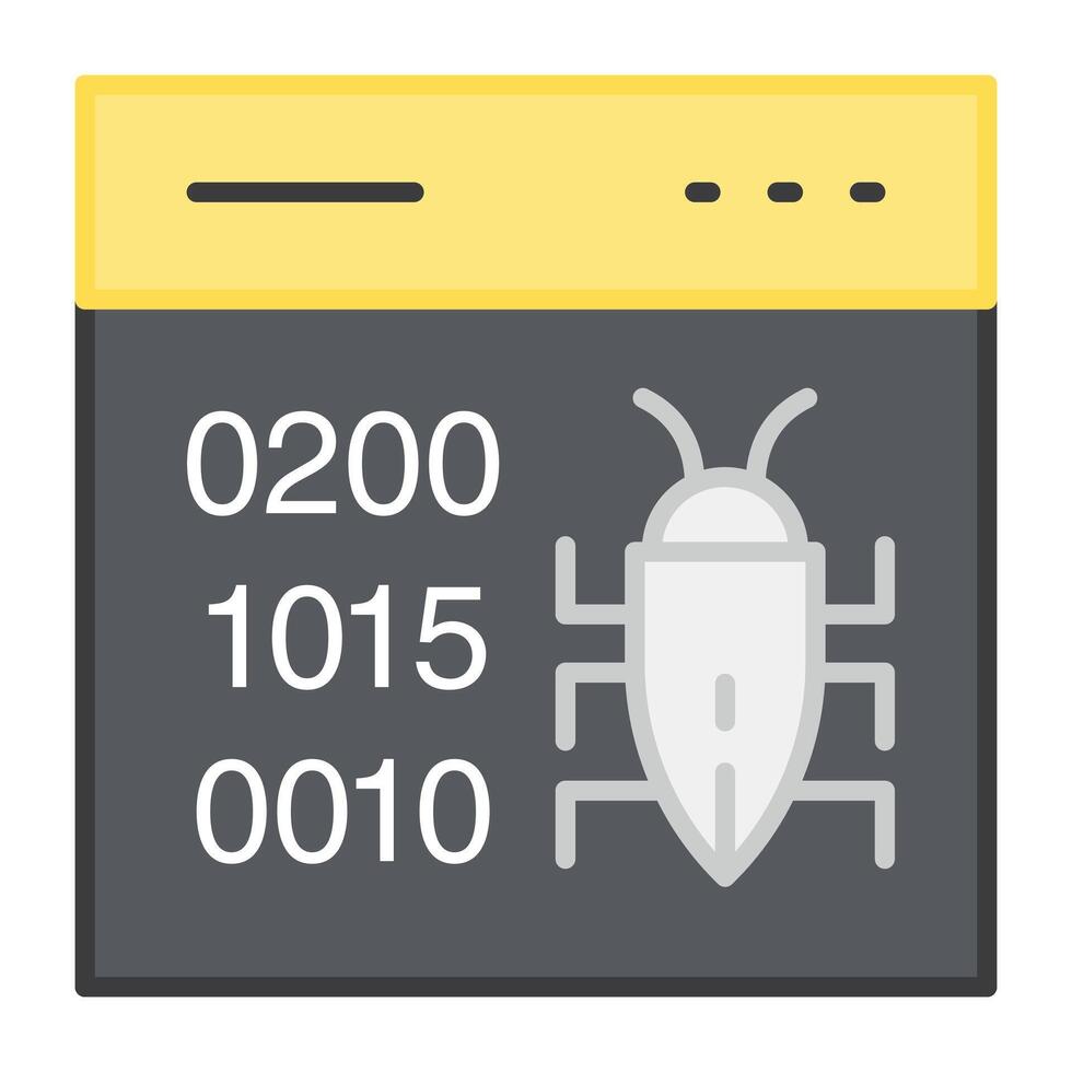 uma na moda Projeto ícone do malware local na rede Internet vetor