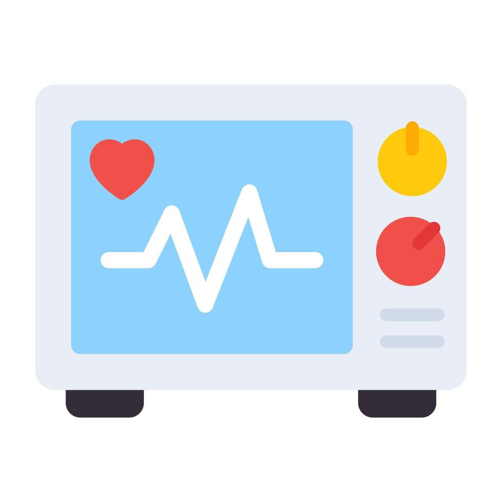 batimento cardiaco dentro monitor representando eletrocardiograma ícone vetor