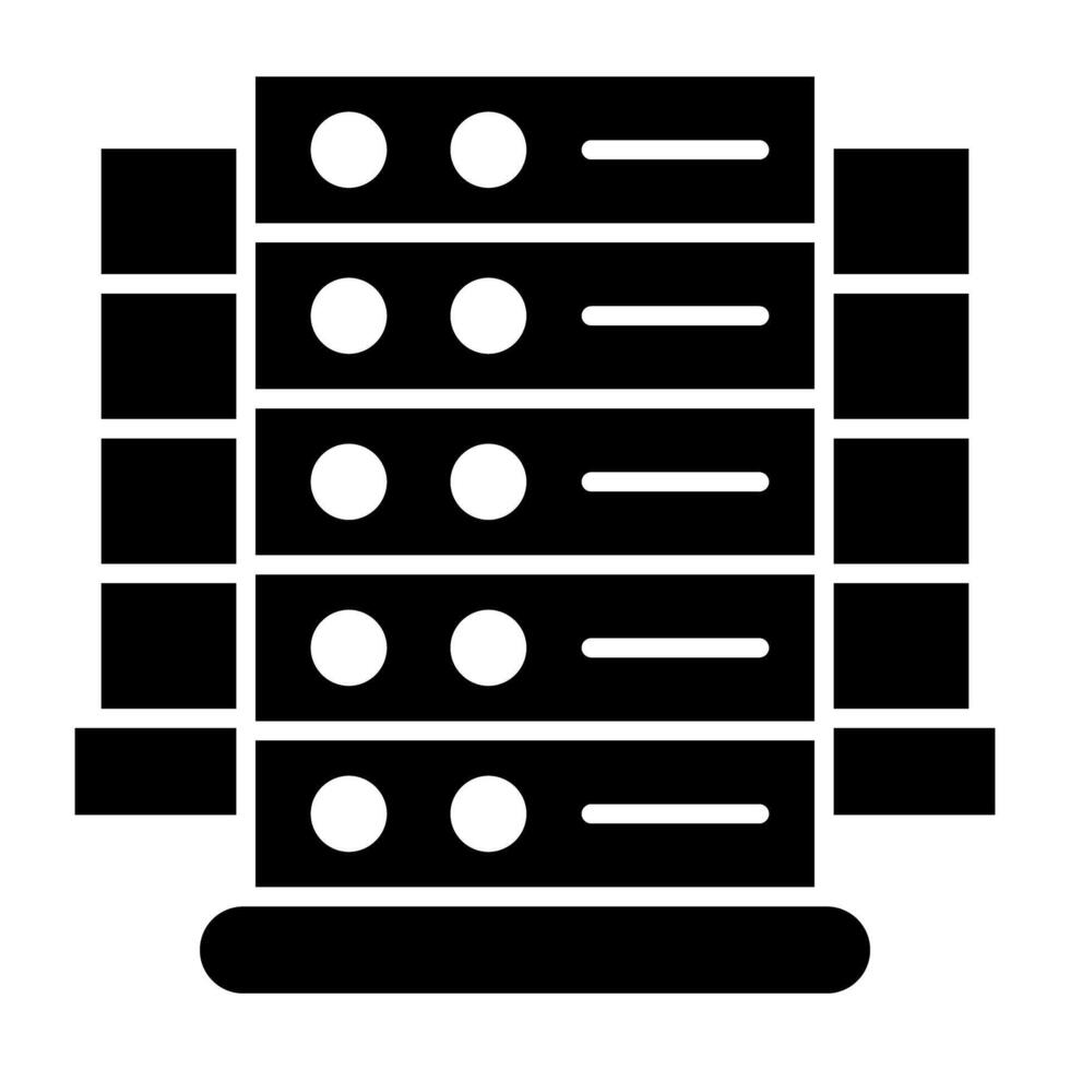uma plano projeto, ícone do rede servidor vetor