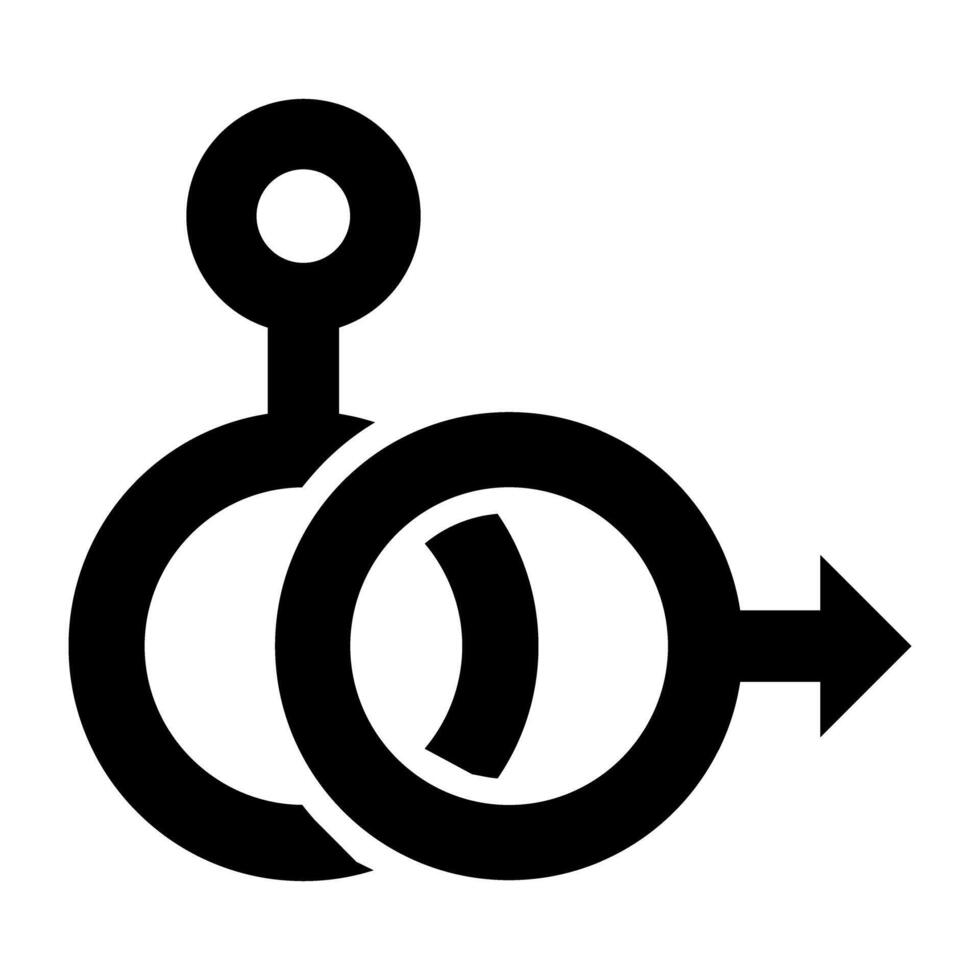 masculino e fêmea símbolos denotando gênero placa ícone vetor