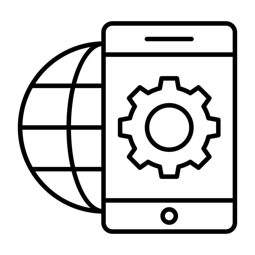 uma moderno Projeto ícone do Móvel rede configuração vetor