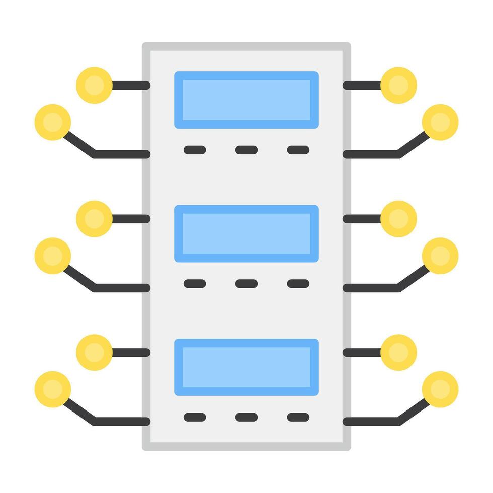 moderno Projeto ícone do dados servidor prateleira vetor