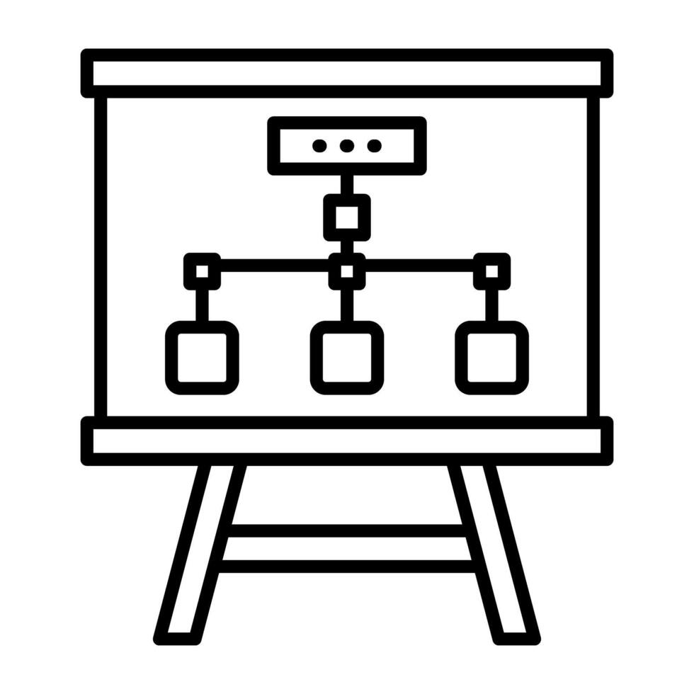 uma linear projeto, ícone do o negócio Treinamento vetor