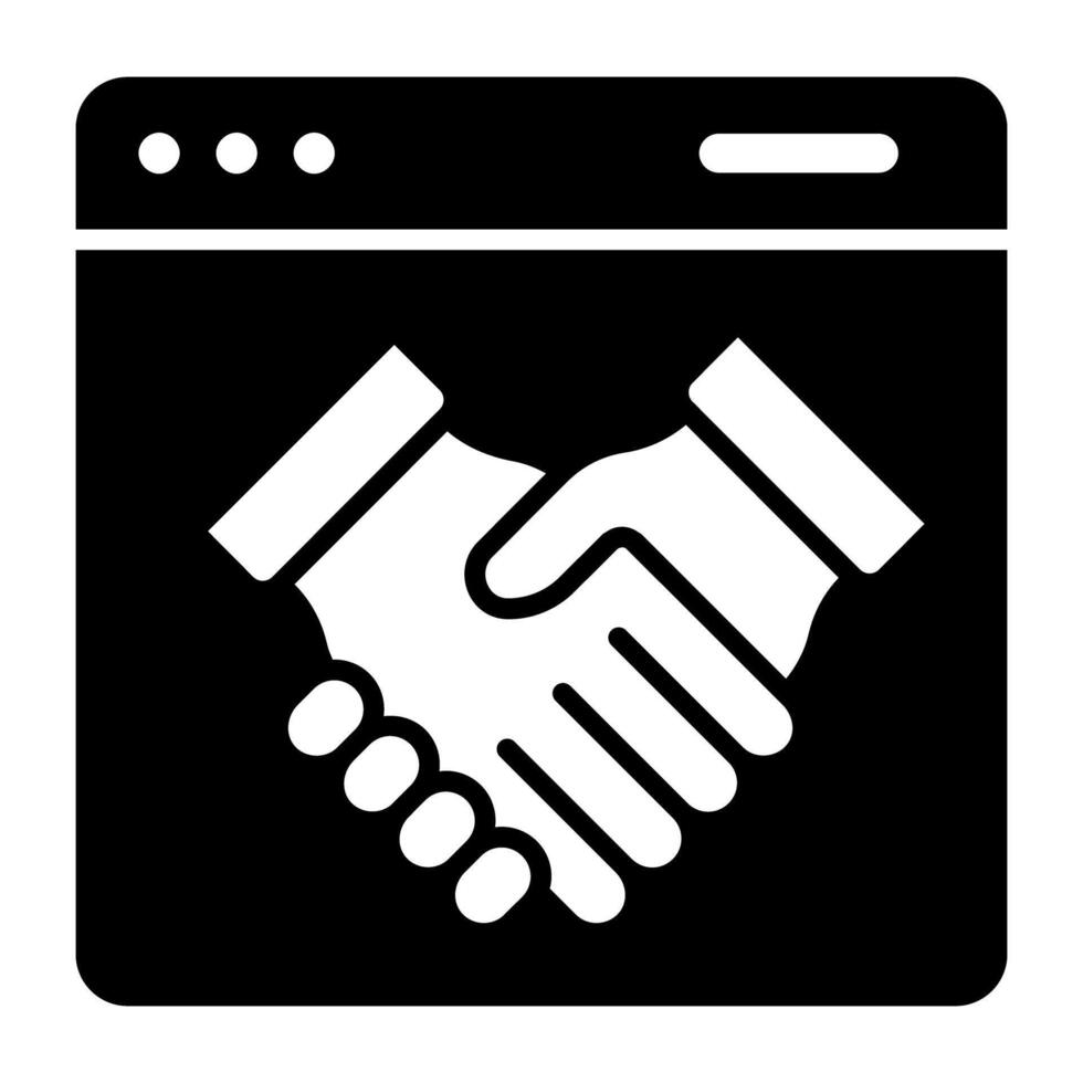 uma glifo projeto, ícone do conectados acordo vetor