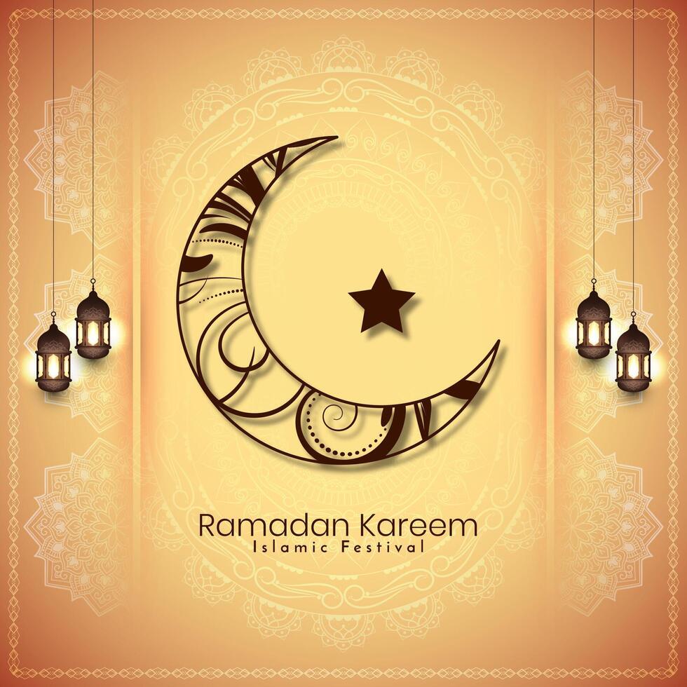 Ramadã kareem islâmico festival decorativo elegante fundo Projeto vetor