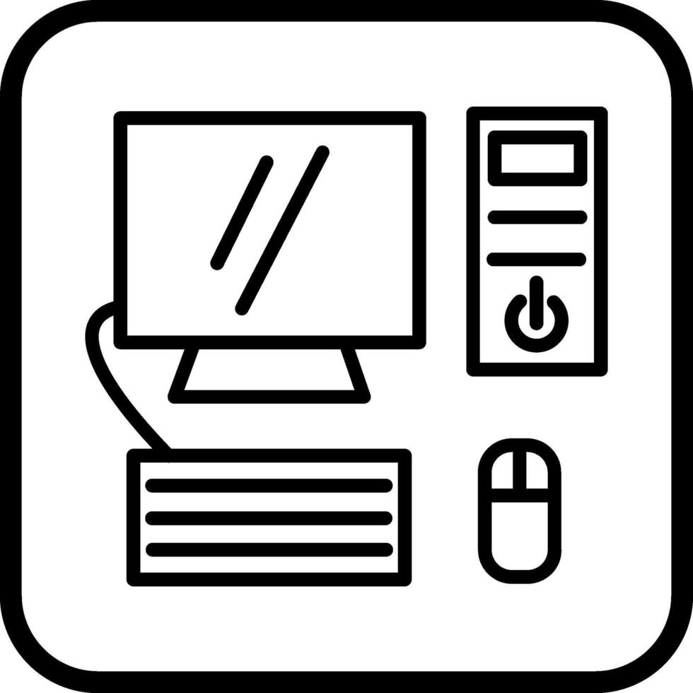 ícone de vetor de computador